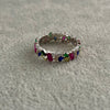 ANILLO CHURUMBELA CON CIRCONIA CORTE BAGGUET MULTI-COLOR 7,8,9