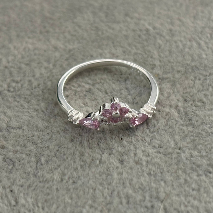 ANILLO FLOR ROSA TALLA 7
