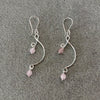 ARETES MEDIA GOTA ALAMBRE, COLOR ROSA, CAFE, MORADO, AZUL TURQUEZA, BLANCO, ROJO, VERDE, PLATA .925
