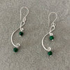 ARETES MEDIA GOTA ALAMBRE, COLOR ROSA, CAFE, MORADO, AZUL TURQUEZA, BLANCO, ROJO, VERDE, PLATA .925