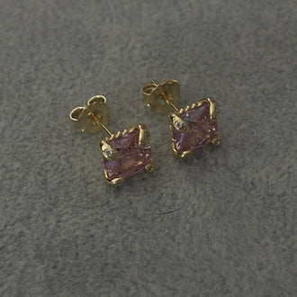 ARRETE CON CIRCONIA CON BANO DE ORO, PLATA .925