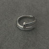 ANILLO CON CIRCONIA Y BANO DE RODIO, TALLA 6, 7, 8, 9, PLATA .925