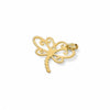 DIJE DE LIBELULA CALADA, ORO 14K