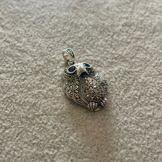 Sterling Silver .925 owl-shaped pendant