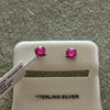 Sterling silver pink moissanite stud earrings 0.8CT, certificate available
