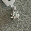Sterling silver moissanite pendant 2.0CT, certificate available