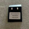 Sterling silver stud earrings with square-cut moissanite stones 1.0CT, certificate available