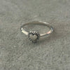 Anillo de Corazon con circonia, en talla 9, Plata .925