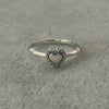 Anillo de Corazon con circonia, en talla 9, Plata .925
