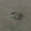 Anillo con Cuadro y Zirconia, Talla 6,7,9, Plata .925