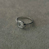 Anillo con Cuadro y Zirconia, Talla 6,7,9, Plata .925