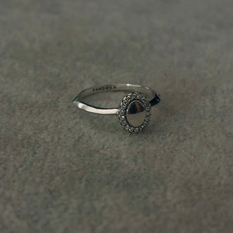 Anillo de Oval con circonia, Talla 6,7,9, Plata .925