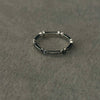 Anillo de Zirconia con Corazones, Talla 7,8, Plata .925