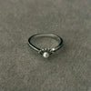 Anillo de Sirenita con perla, Talla 5,6,7,8,9, Plata .925