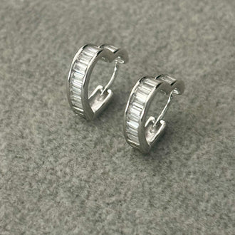 Arretes Hugguie Corazon con Zirconia, Plata .925