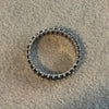 Anillo con Zirconia Azul(1) y Negra(1), Talla 9, Plata .925