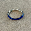 Anillo Color Azul Oscuro, Talla 5,6,7,8,9, Plata .925