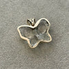 Dije Grande de Mariposa con piedra natural Quartz, Plata .925