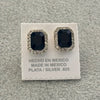 Arretes con Piedra de onyx, Plata .925