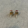 Arretes con Zirconia collor rojo, Plata .925