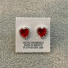 Arrete Corazon con Zirconia color Morado, Negro, Rosa, Dorado, Rojo, Blanco, Verde, Azul