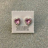 Arrete Corazon con Zirconia color Morado, Negro, Rosa, Dorado, Rojo, Blanco, Verde, Azul
