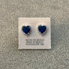 Arrete Corazon con Zirconia color Morado, Negro, Rosa, Dorado, Rojo, Blanco, Verde, Azul