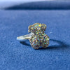 ANILLO DE OSO CON CRISTALES AJUSTABLE, ELIGEN COLOR BLANCO, ROSA, MORADO, PLATA .925