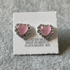 ARETE DE CORAZON OJO DE GATO, ELIGEN COLOR ROSA, BLANCO, AZUL, DORADO PLATA .925