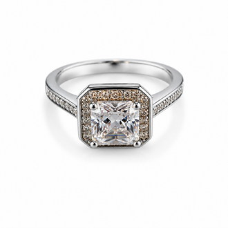 Anillo de compromiso con bano de rodia talla 6,7,8,9
