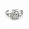 Anillo cuadrado con zirconia blanca 6, 7