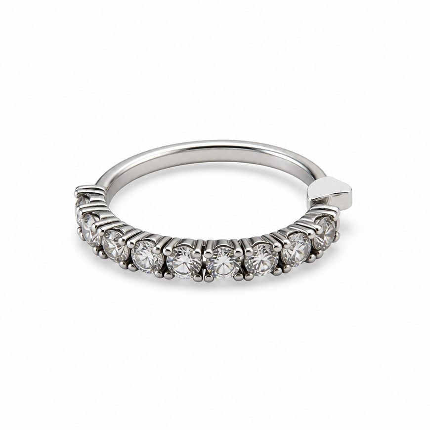 Anillo medio crurumbela blanca size 7,8,9