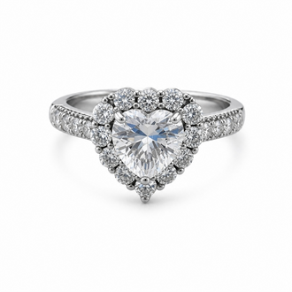ANILLO CORAZON GRANDE CON MULTICIRCONIAS, 6,7,8