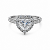 ANILLO CORAZON GRANDE CON MULTICIRCONIAS, 6,7,8