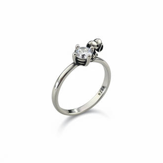 ANILLO SNOOPY CON CIRCONIA 6,7,8