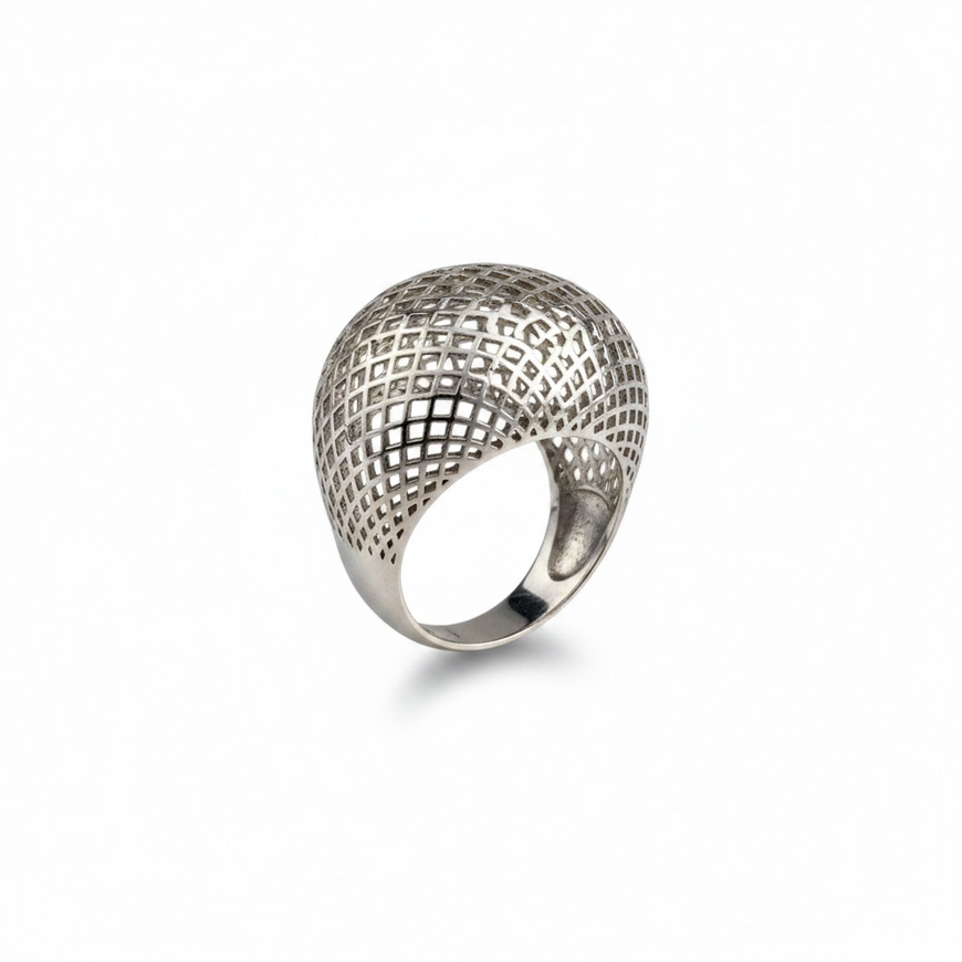 ANILLO DE RED 3D, TALLA 6,7,8,9 PLATA .925
