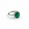 ANILLO CON PARAIBA REDONDA TALLA 5,6,8,9 CON BANO DE RODIO