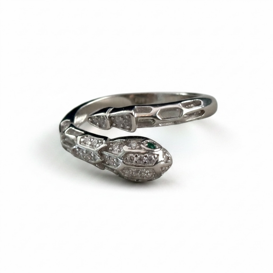 ANILLO SERPIENTE CON CIRCONIAS TALLA 7