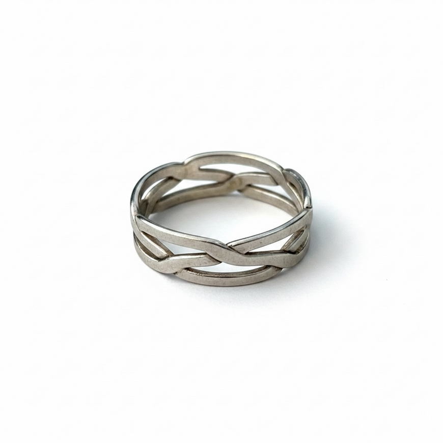 Anillo para el pie diseno torzal Plata .925 Talla 3