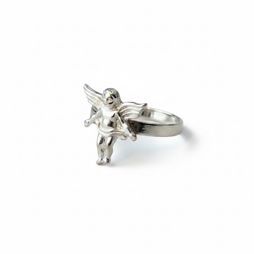 Anillo para el pie en plata .925 con diseno angel Talla 3