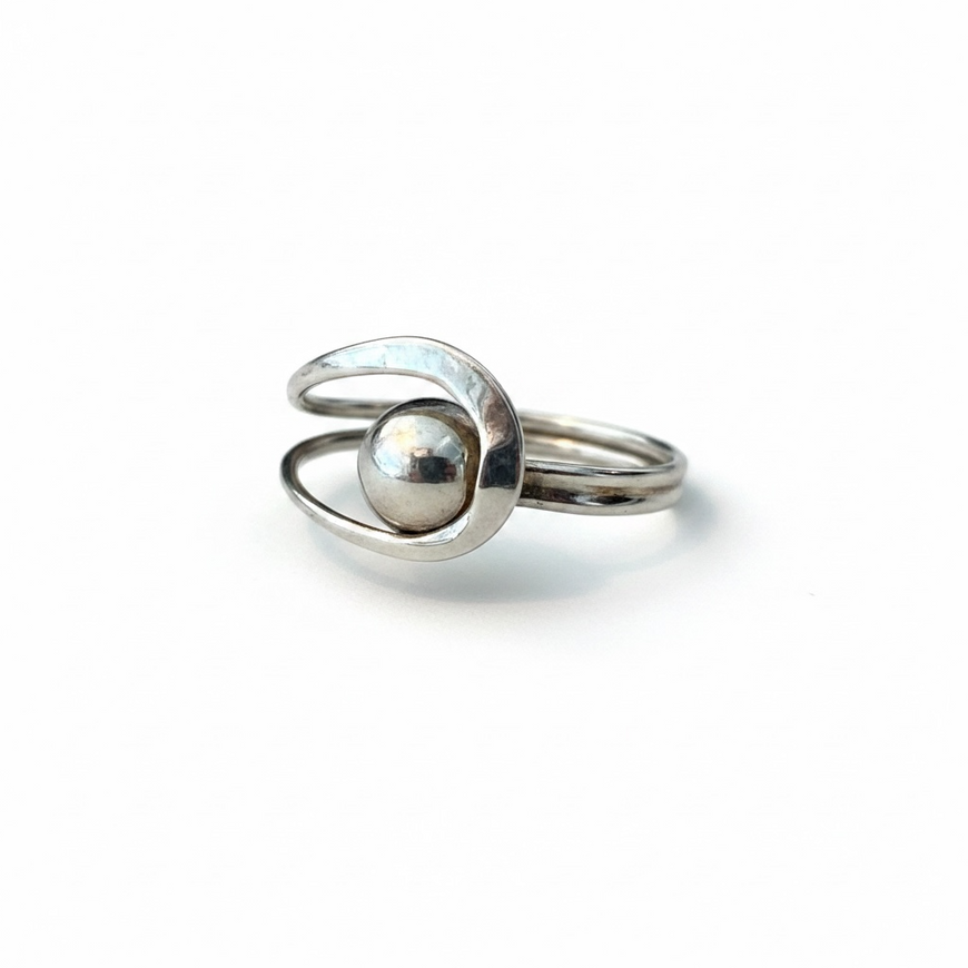 Anillo para el pie en plata .925 con bola Talla 3
