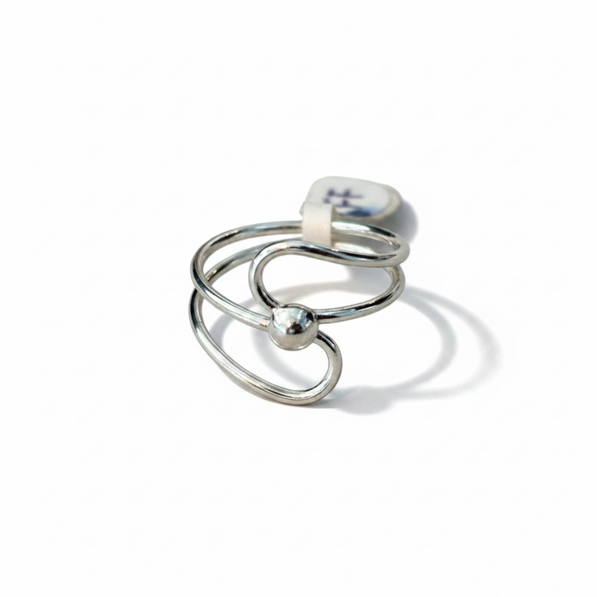 Anillo para el pie en plata .925 con bola Talla 3