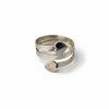Anillo para el pie en plata .925 con dos corazones Talla 4