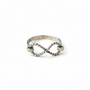 Anillo para el pie en plata .925 con diseno infinito torzal Talla 4.5