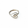 Anillo para el pie en plata .925 con diseno de corazon Talla 3.5