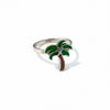 Anillo para el pie en plata .925 con arbol palmera Talla 2