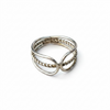 Anillo para el pie en plata .925 con diseno torzal en medio Talla 3