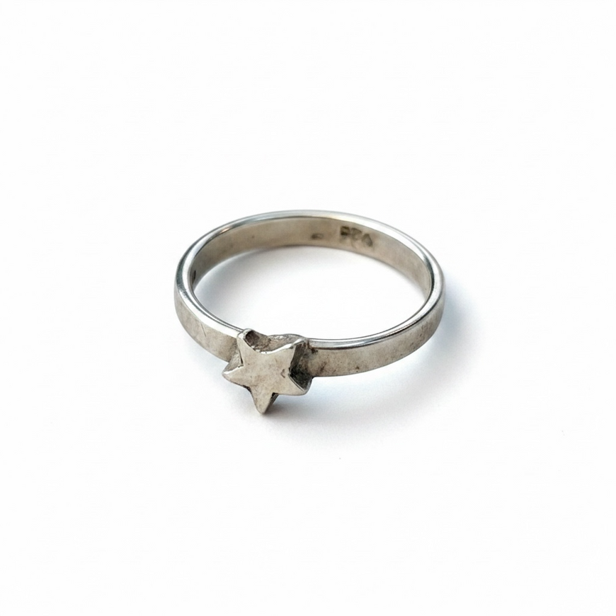 Anillo para el pie en plata .925 con estrella Talla 3.5