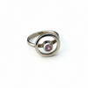 Anillo para el pie en plata .925 con piedra rosa Talla 4.5