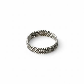 Anillo para el pie en plata .925 con tres torzal Talla 3
